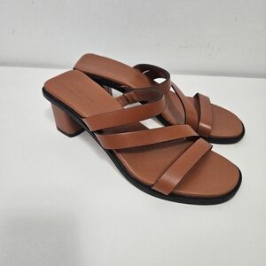 Everlane The Italian Leather Tourist Heel Sandal Sz 9 Adobe Brown